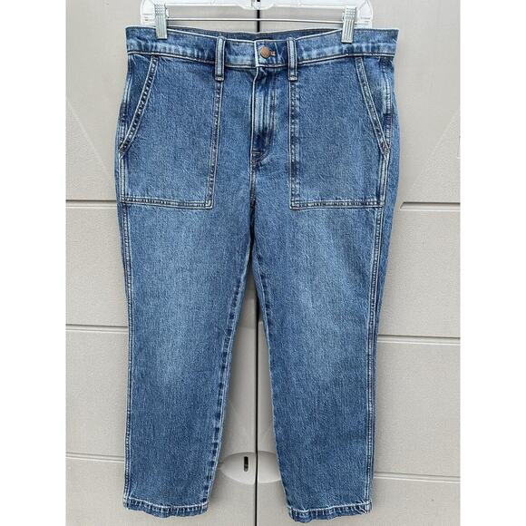 J.Crew Factory Utility Pocket Cargo Jeans Pants Stretch Tapered Leg Sz 29 NWT - Picture 3 of 13